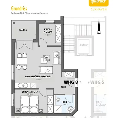 Apartmán Duenenquartier Cuxhaven